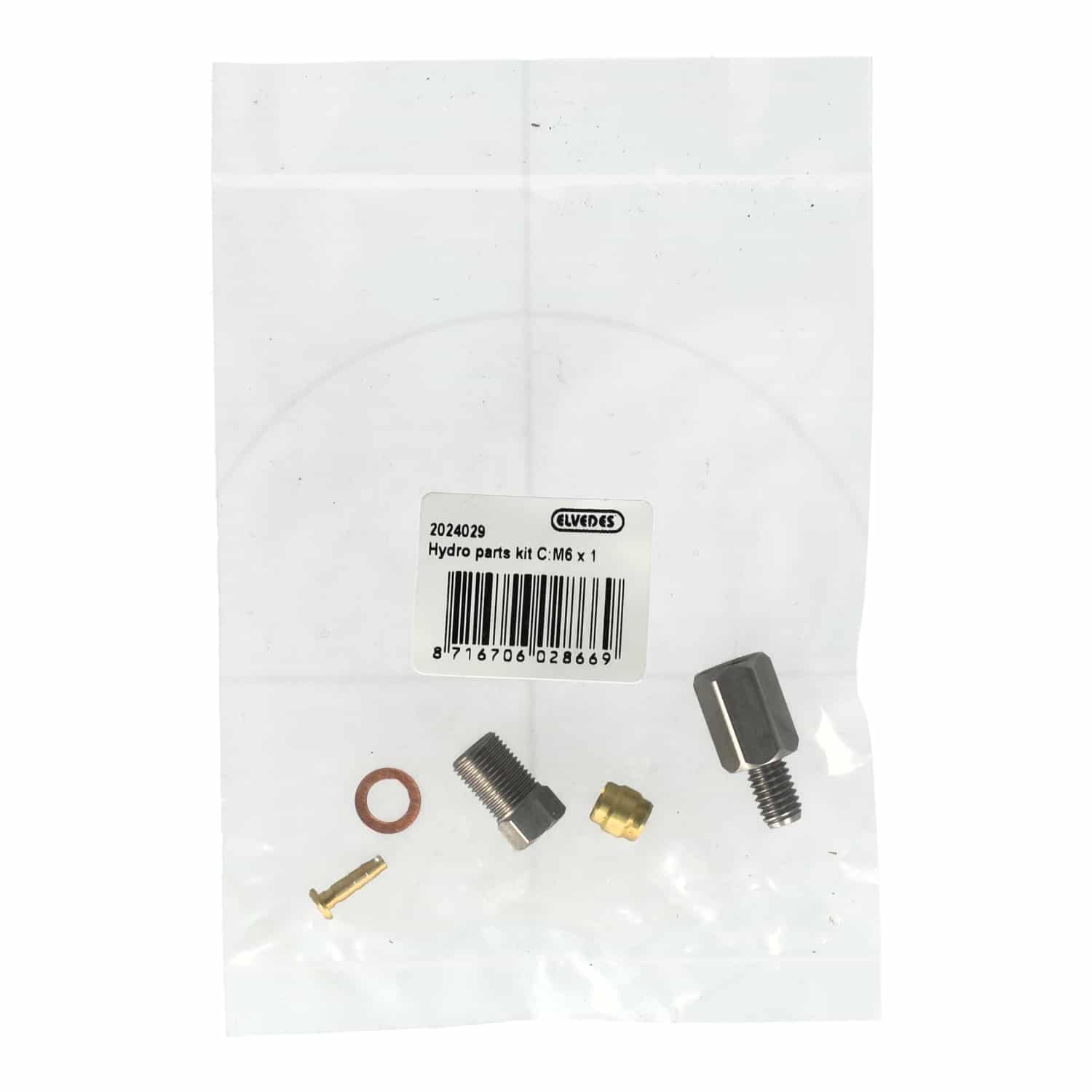 Elvedes hydro onderdelen kit C: M6x1