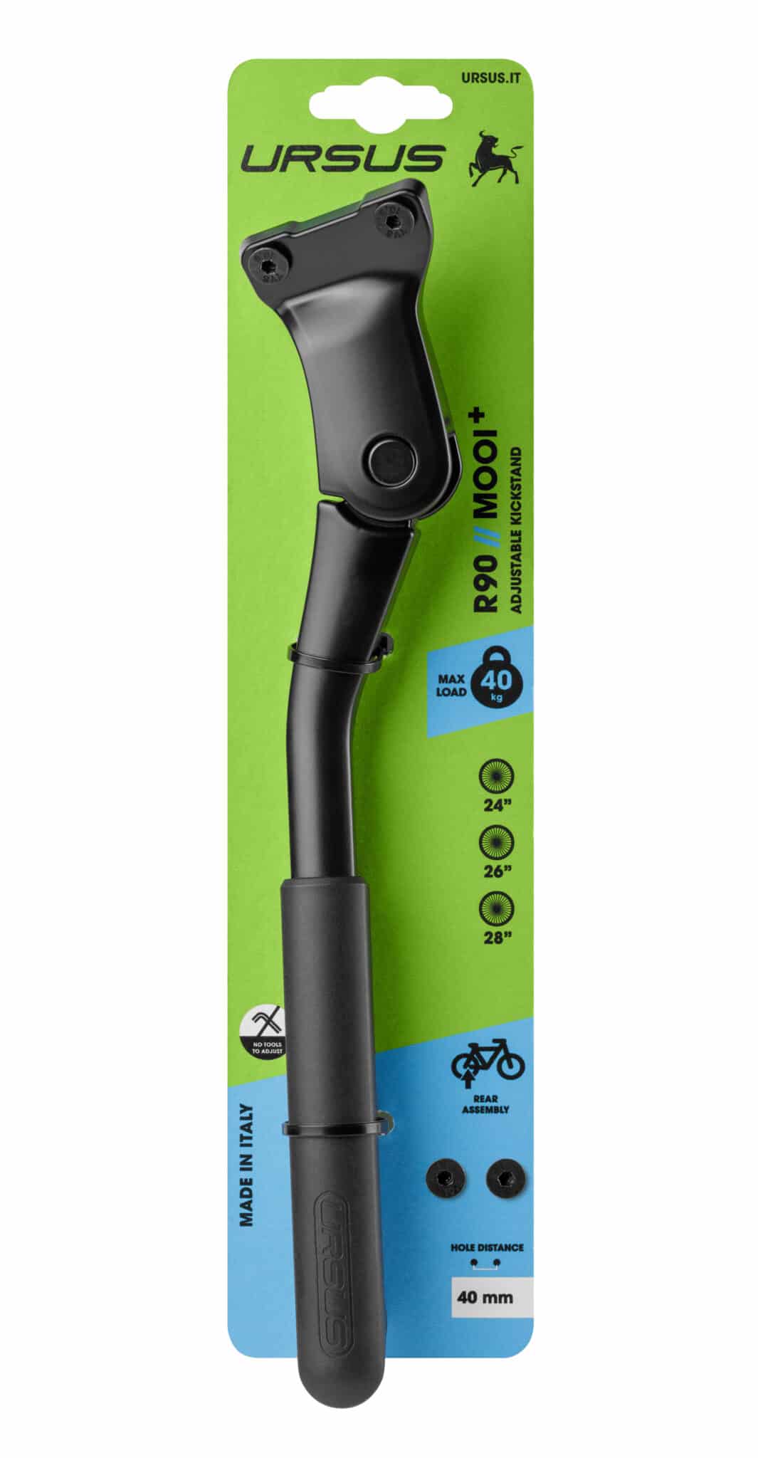 Ursus standaard R90 Mooi+ achtervork 40mm zwart