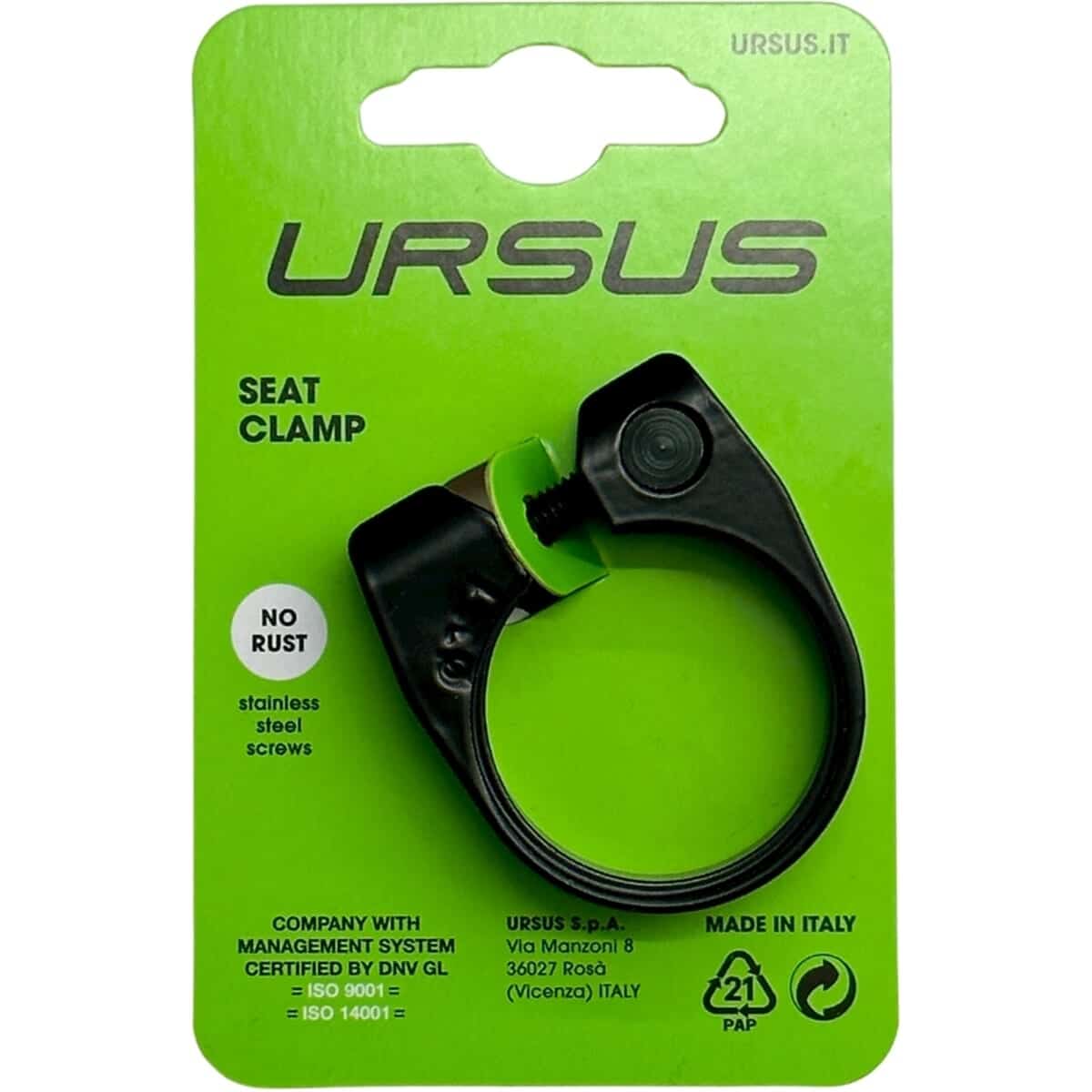Ursus zadelpenklem 38.1 alu zwart