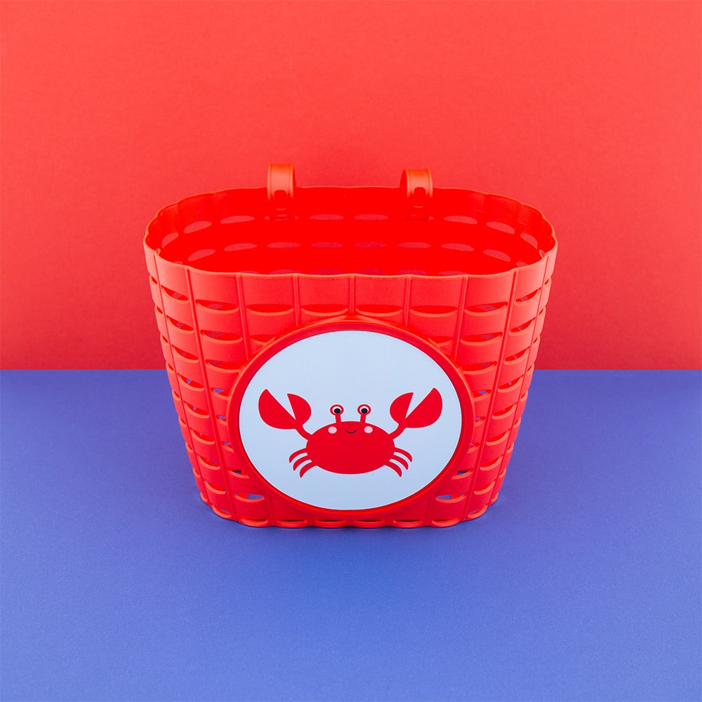 Widek bicycle basket Explorer Clappy Crab red