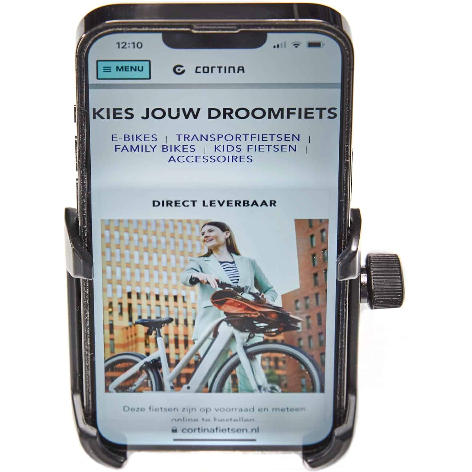 Cortina Telefoonhouder (Stuurpenbevestiging)