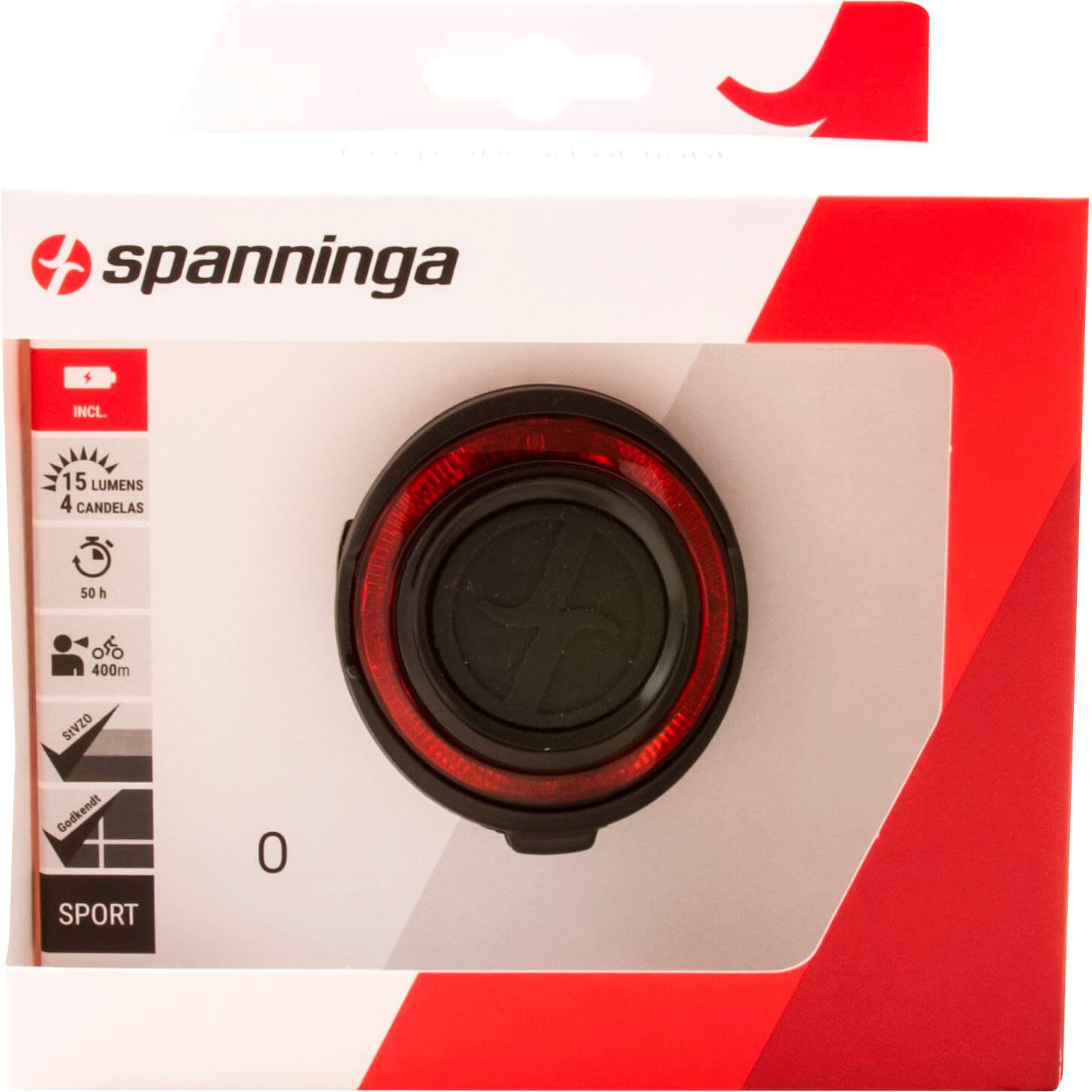 Spanninga achterlicht O-Guard batterij spatbord