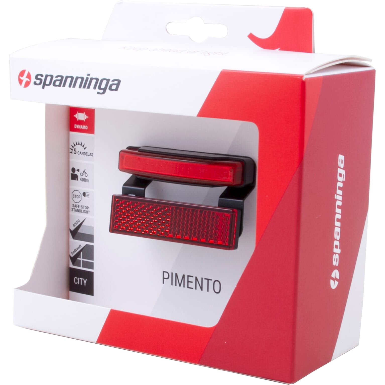 Spanninga achterlicht Pimento XDvS dynamo 50mm