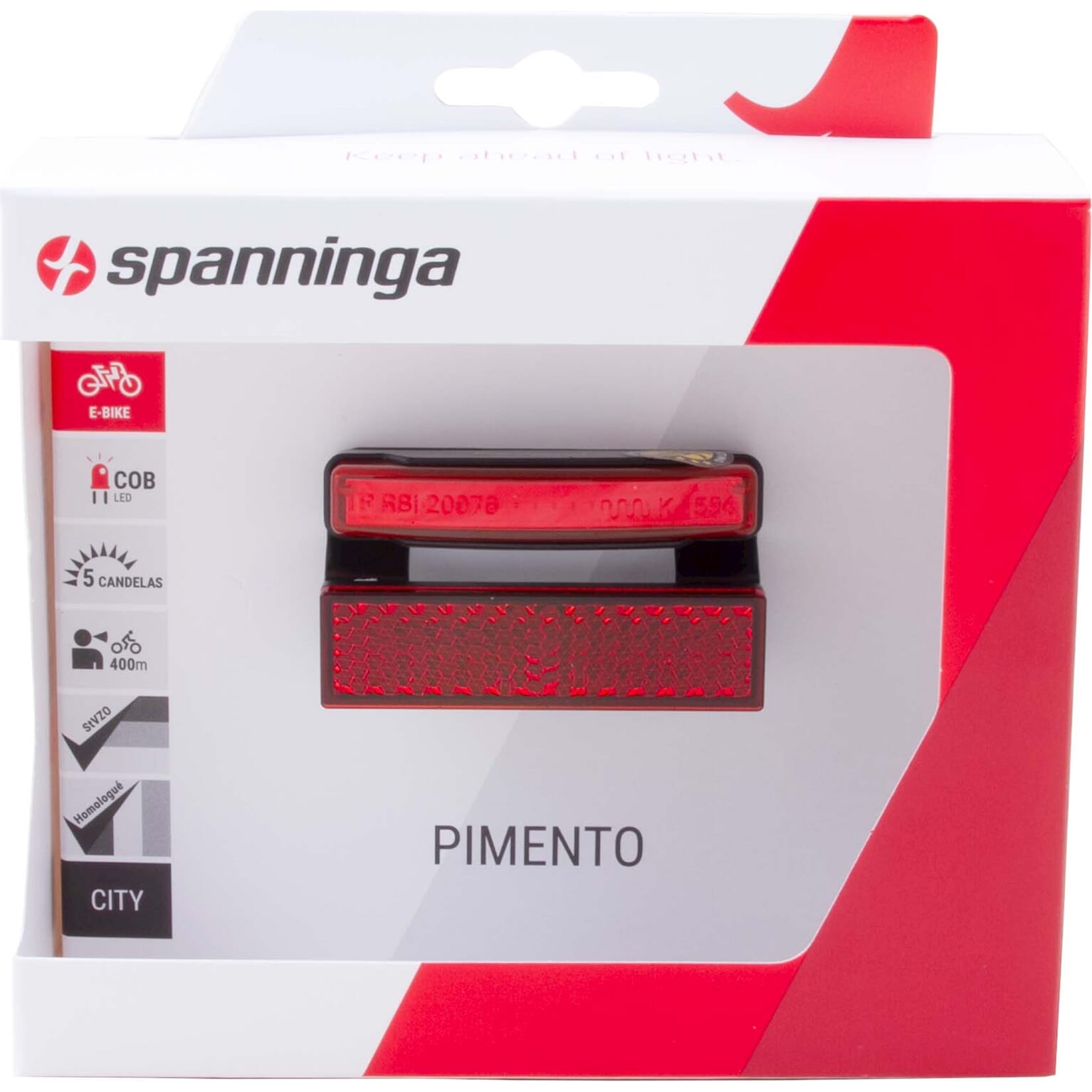 Spanninga achterlicht Pimento E-bike 6-36v 50mm