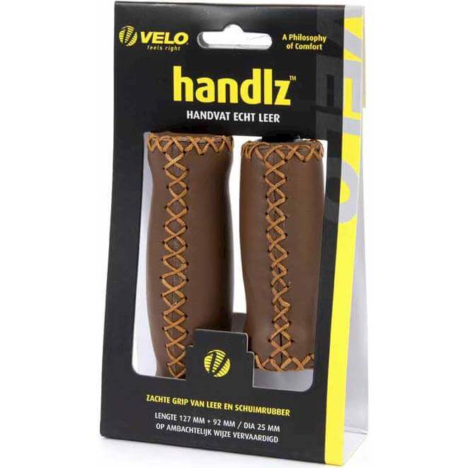 Velo Handvatten Leer 92/127 Donker Bruin (Paar)