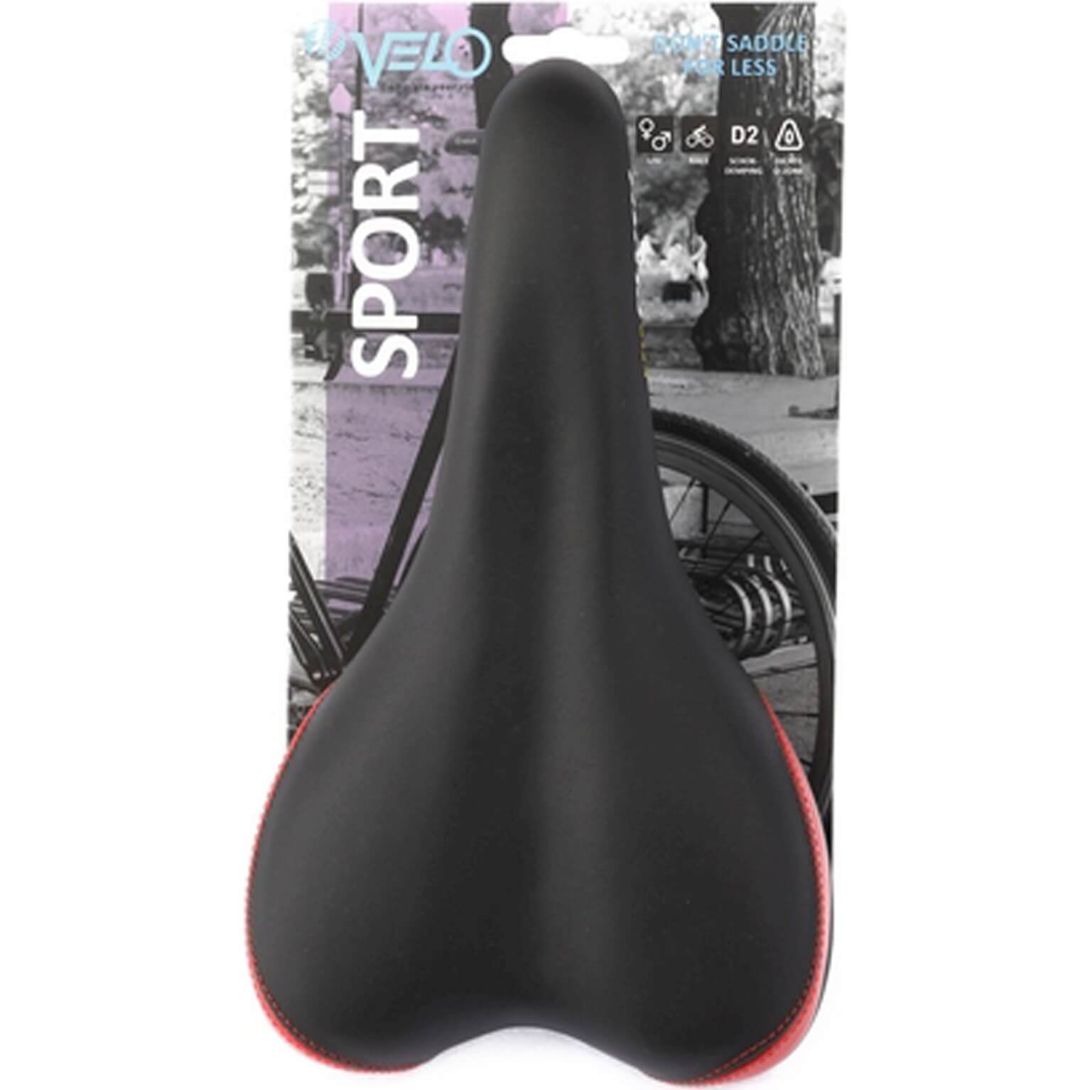 Velo zadel 3011 ATB zwart/rood