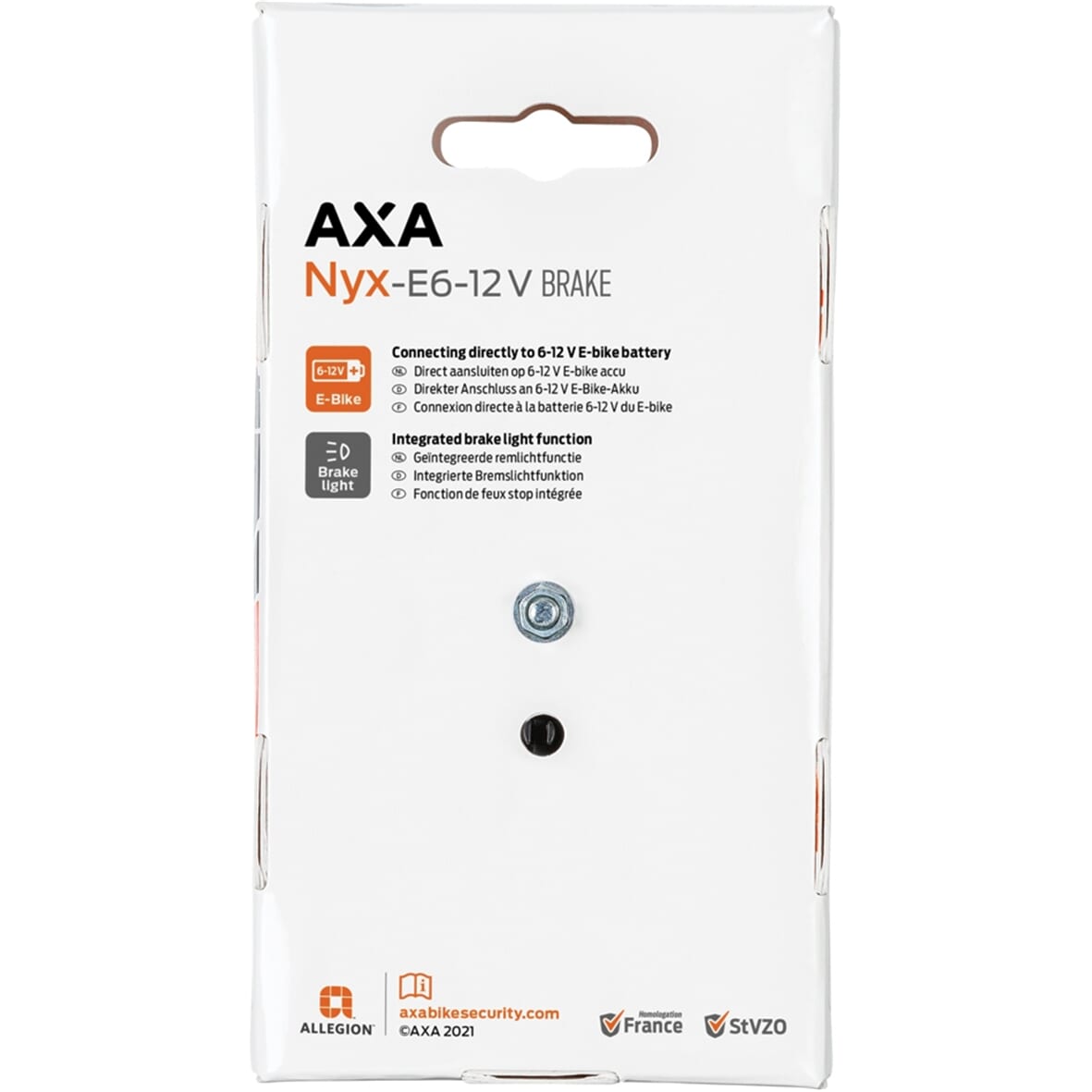 Axa achterlicht Nyx E-bike 6-12v remlicht spatbord