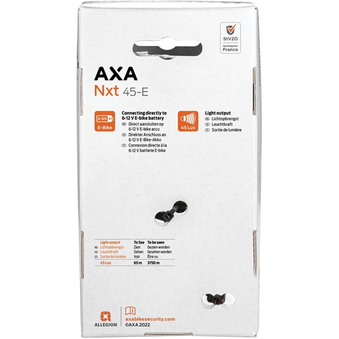 Axa koplamp NXT45 E-bike 6-12v 45 lux