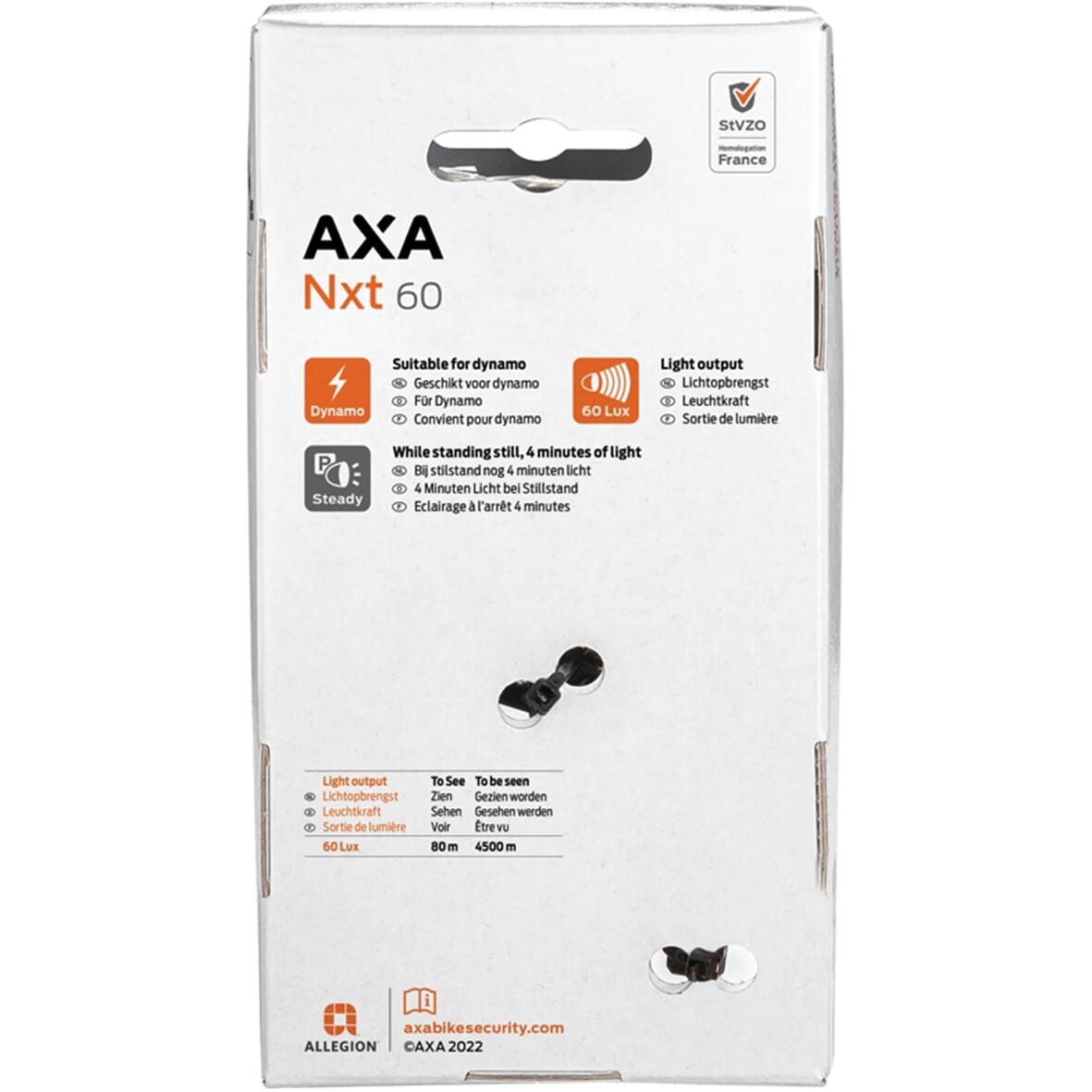 Axa koplamp NXT60 steady switch aan/uit dynamo 60 lux