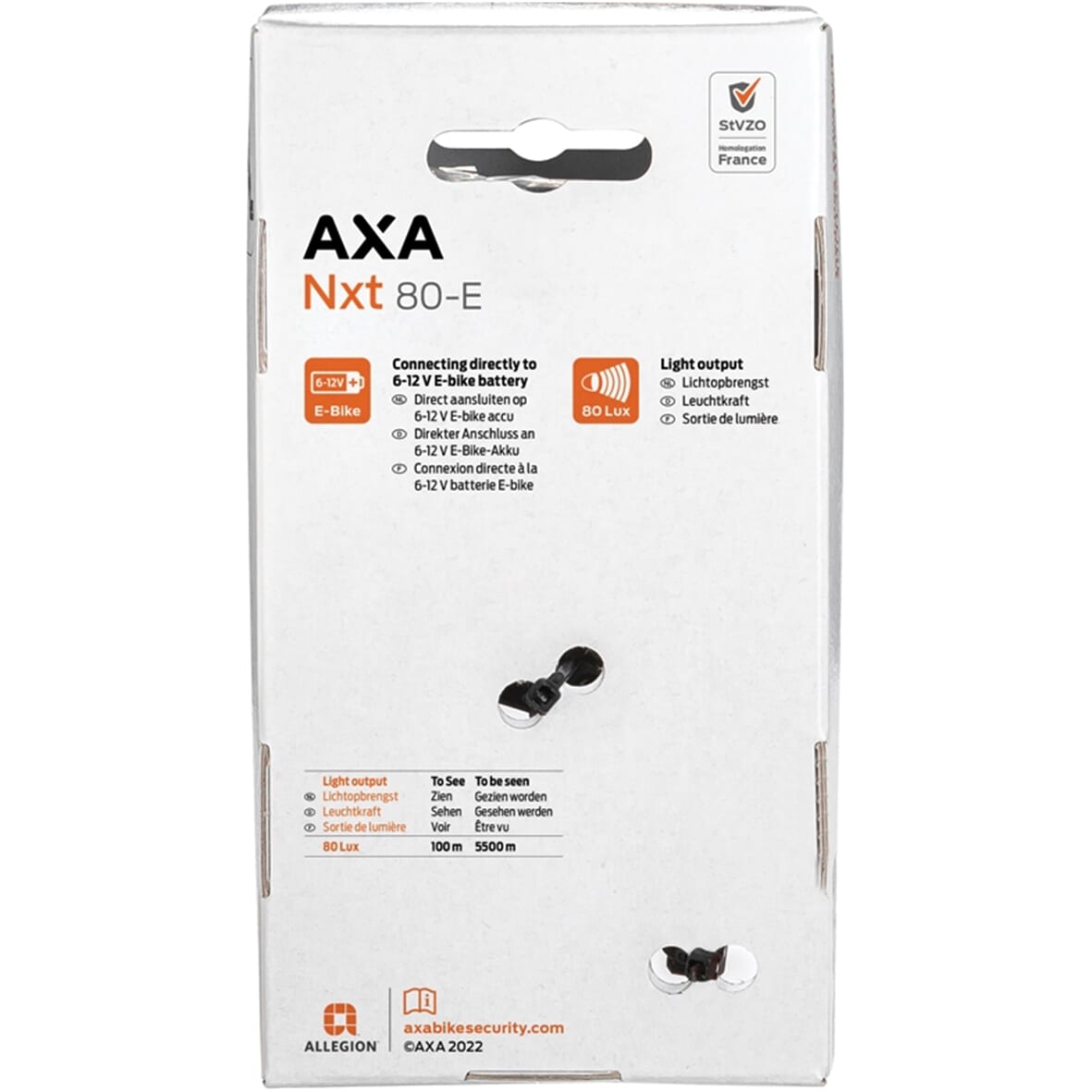 Axa koplamp NXT80 E-bike 6-12v 80 lux