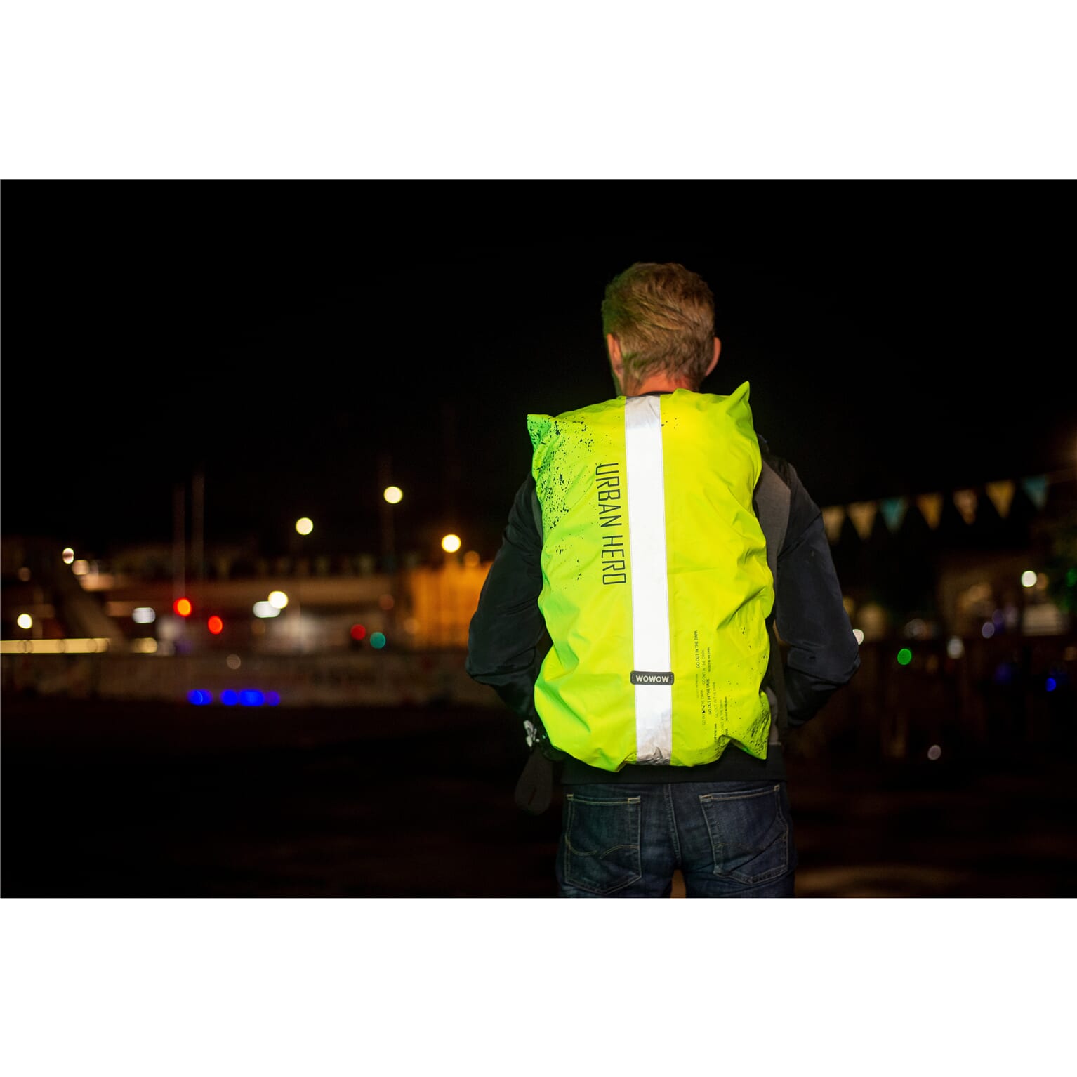 Wowow Bag cover Urban Hero Yellow 30-35L