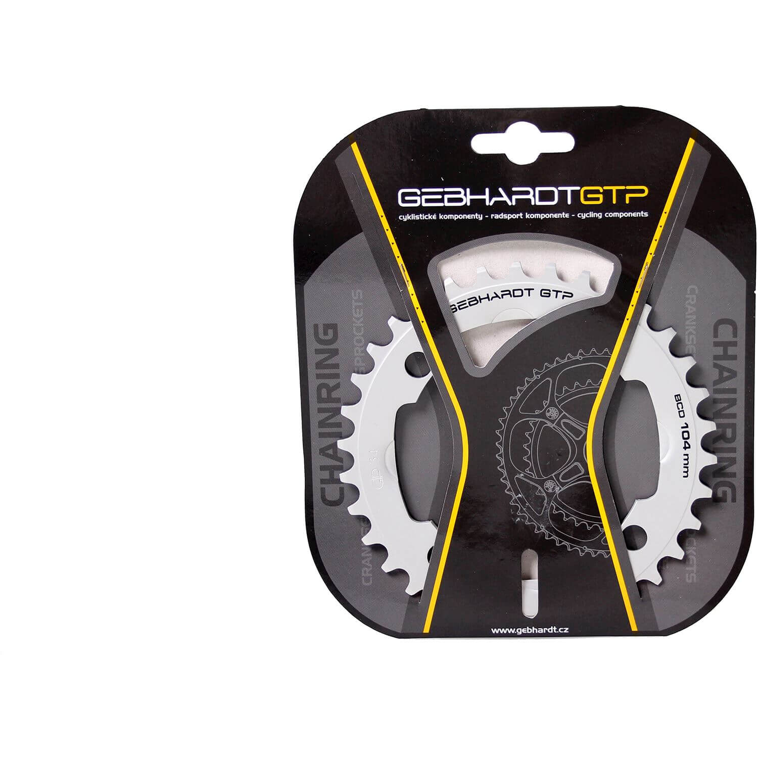 Gebhardt kettingblad 34t 4 gaats 9sp zilver