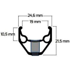 Ryde velg 28 ZAC2000 silver ano CNC 36/14