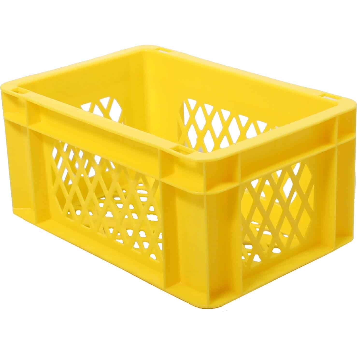 Fietskrat / bagagekrat mini geel 30x20x14,5cm