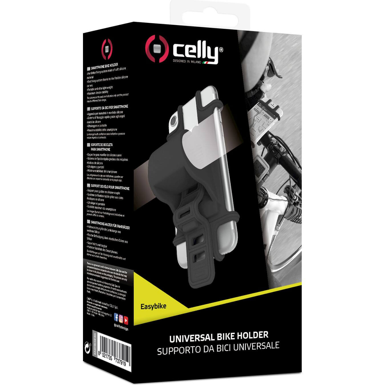 Celly Telefoonhouder Universeel Zwart