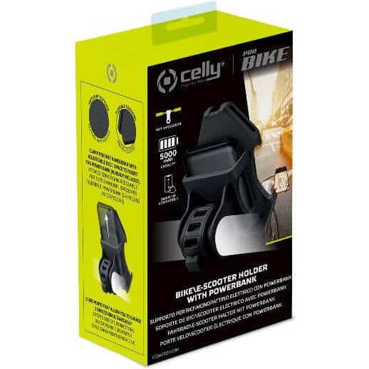 Celly Telefoonhouder Met Powerbank Zwart