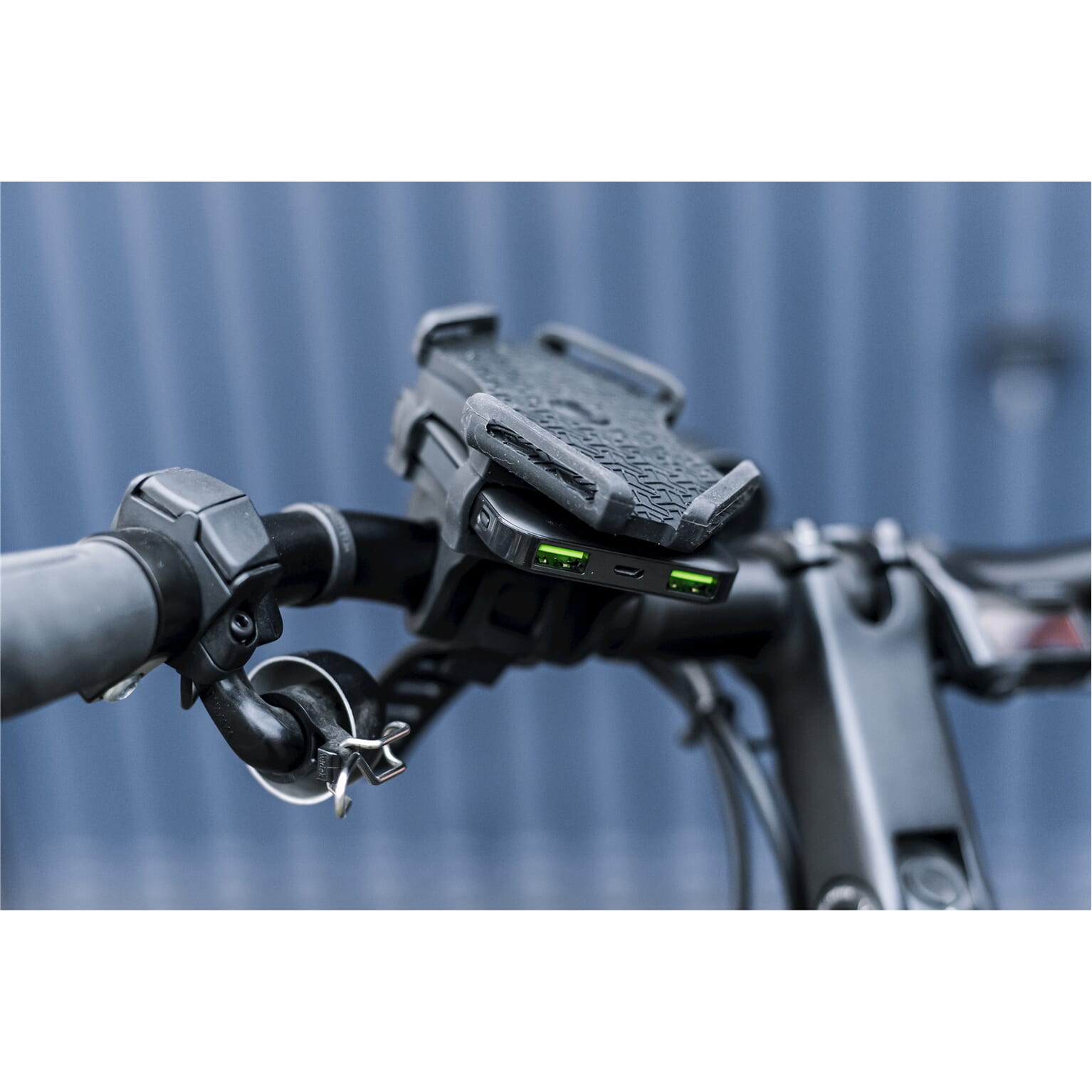 Celly Telefoonhouder Met Powerbank Zwart