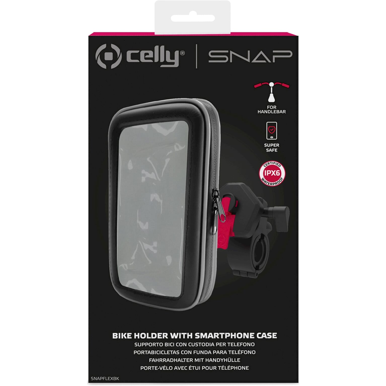 Celly Snap Telefoonhouder Universeel Incl. Telefoonhoes