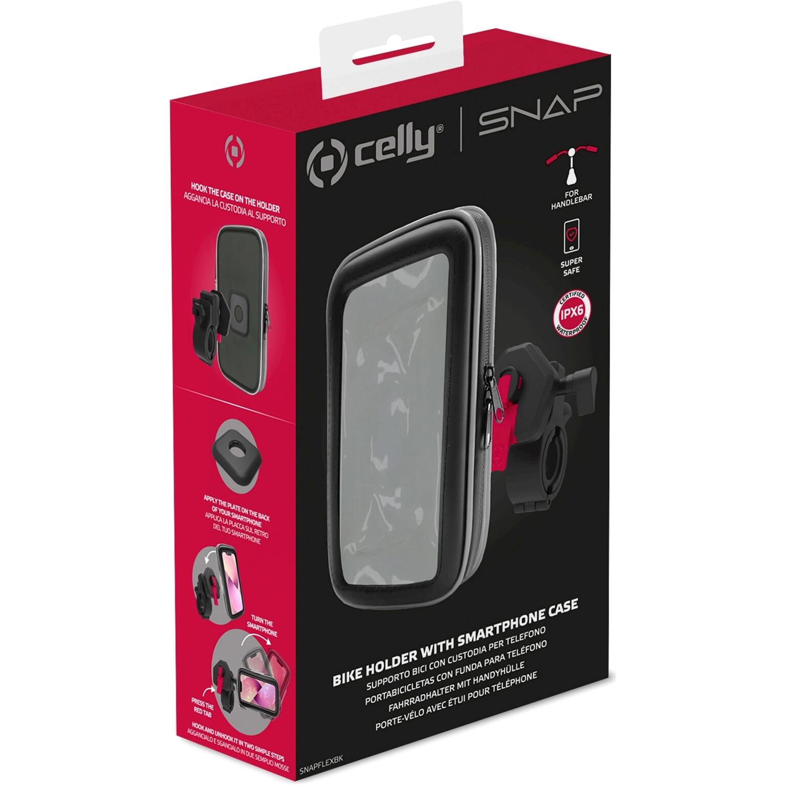 Celly Snap Telefoonhouder Universeel Incl. Telefoonhoes