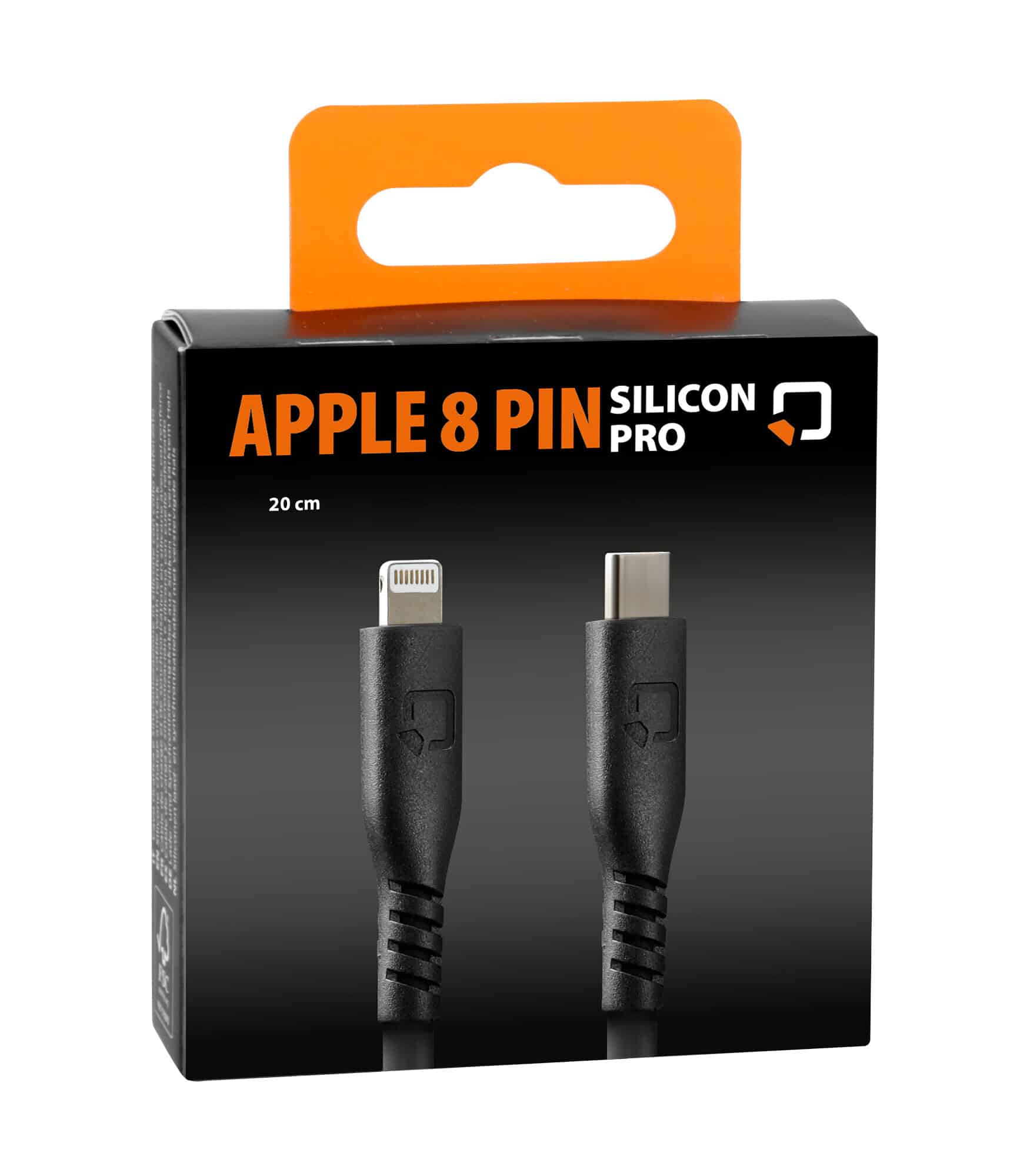 Optiline Siliconen kabel Usb Type C > Apple 8 Pin - 20 cm