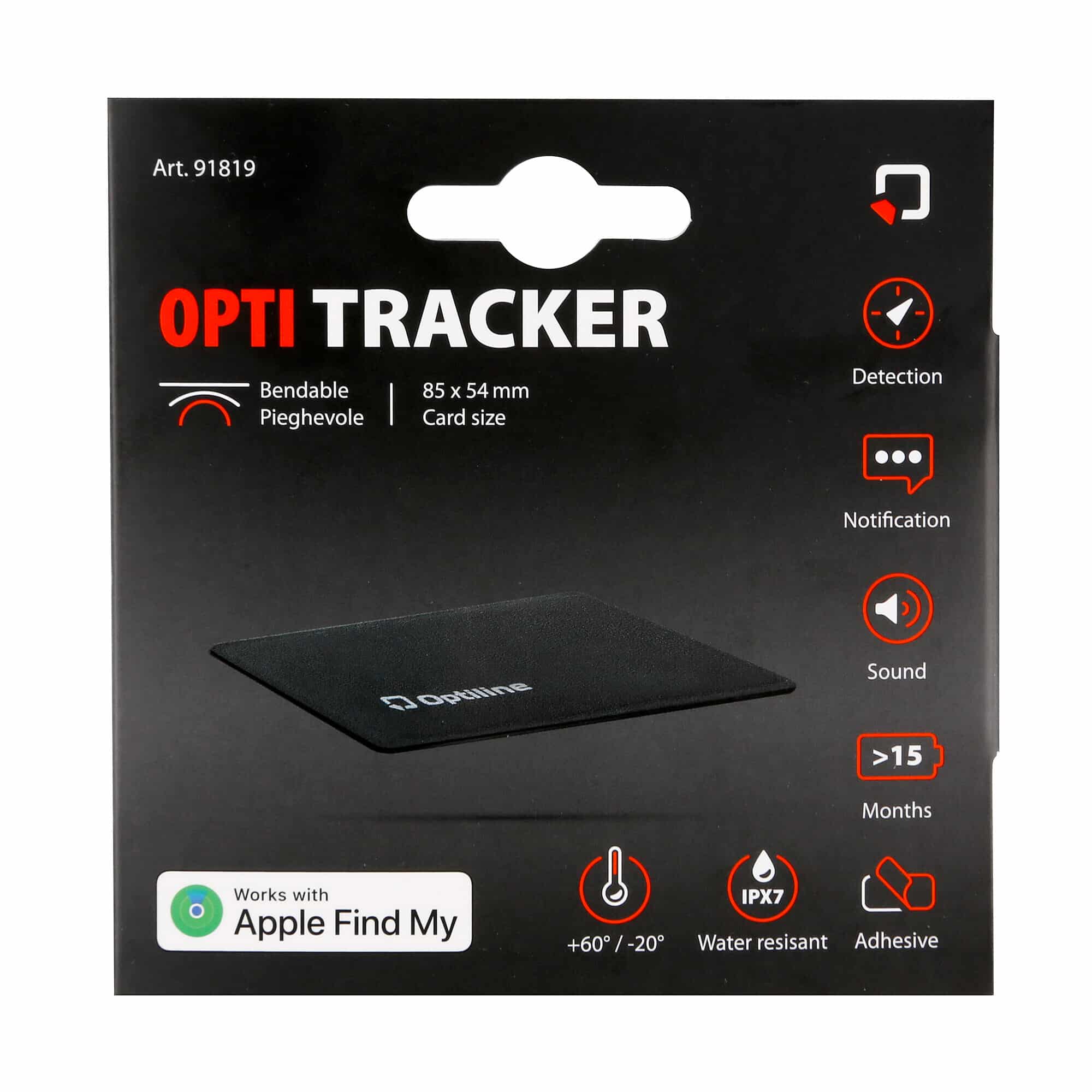 Optiline Tracker Flex - Airtag - Ultra-dun