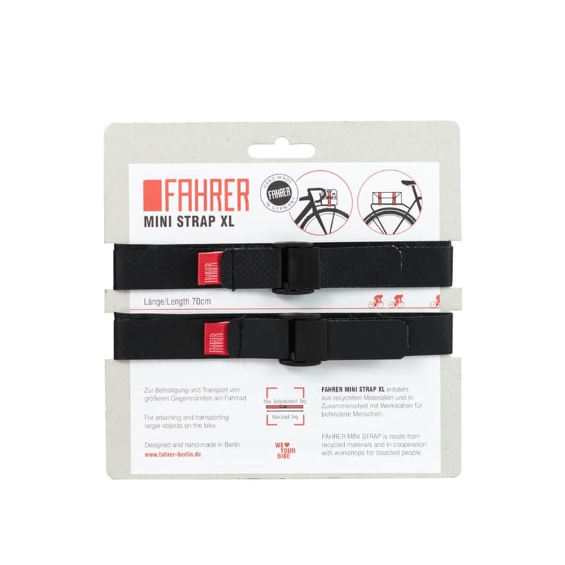 FAHRER Cargo Mini strap XL 70x2cm zwart (2 stuks)
