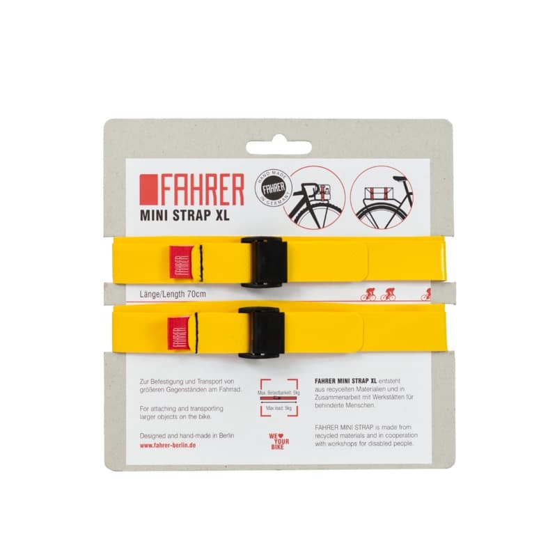 FAHRER Cargo Mini strap XL 70x2cm geel (2 stuks)