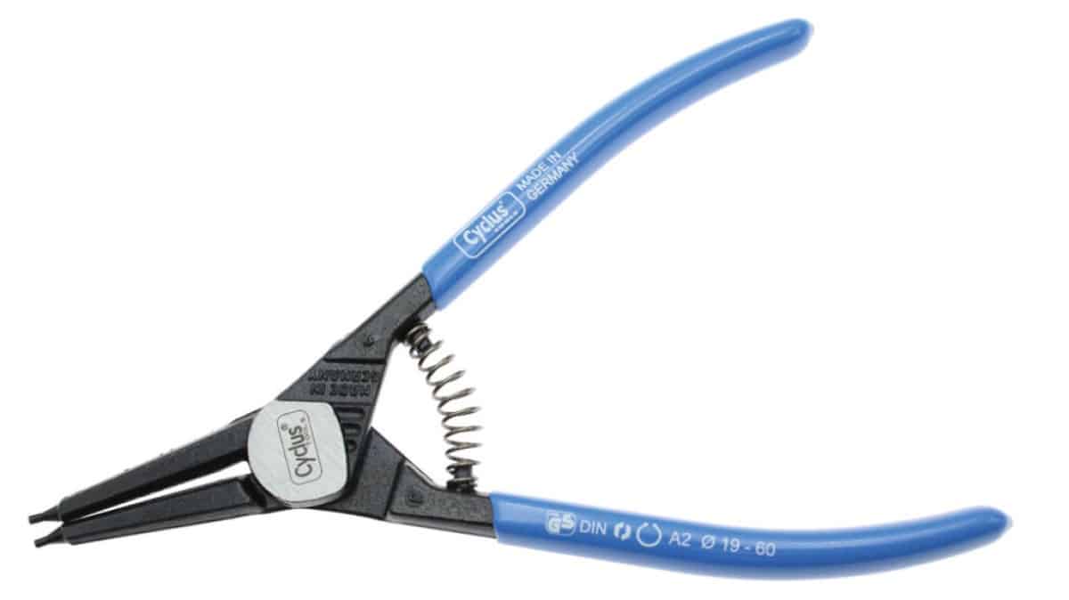 Cyclus borgringtang 19-60mm met veer, NiCr, voor buitentang