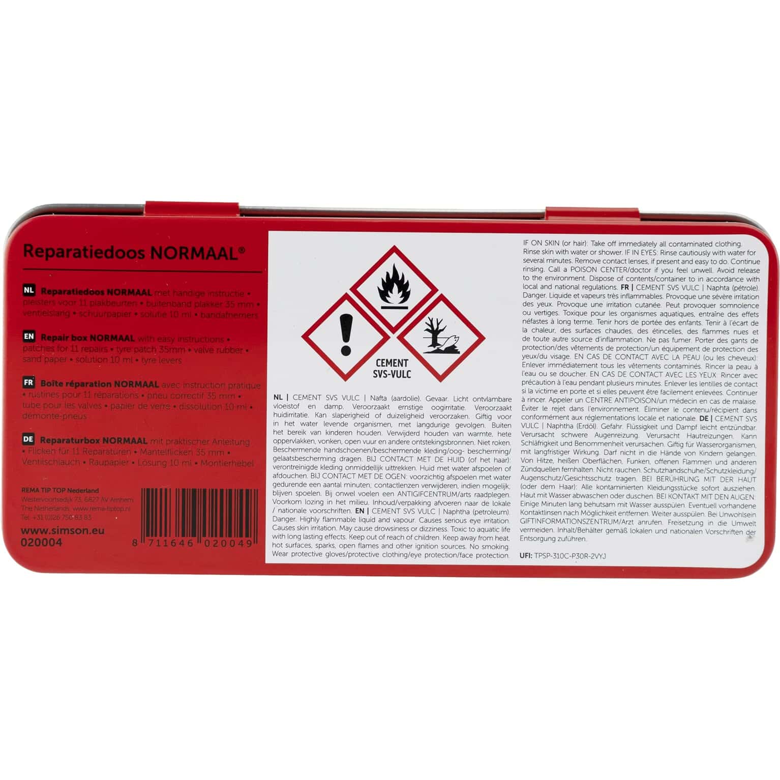 Simson reparatiedoos Normaal met clip