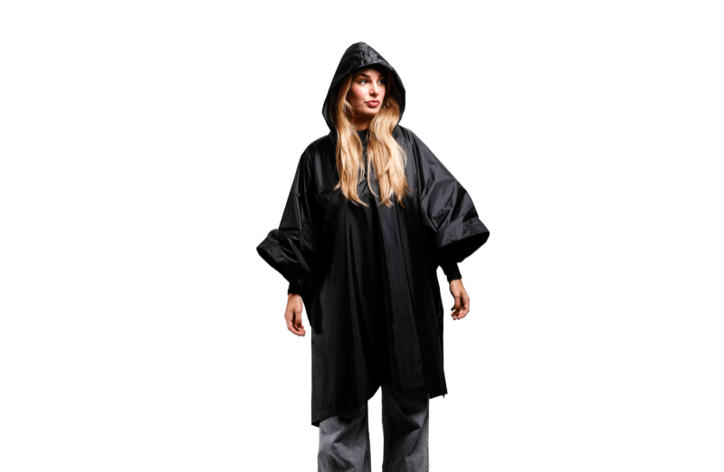 Craved Regenponcho - Waterdicht - Zwart - Fietsponcho
