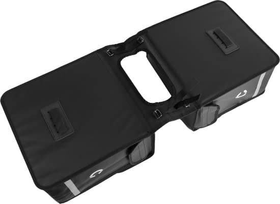 Craved Dubbele Fietstassen - 40 liter - Zwart - Met reflectie - Elektrische Fiets