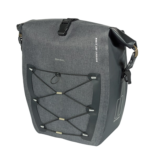 Basil Navigator Storm L enkele tas MIK Hooks 25-31L zwart