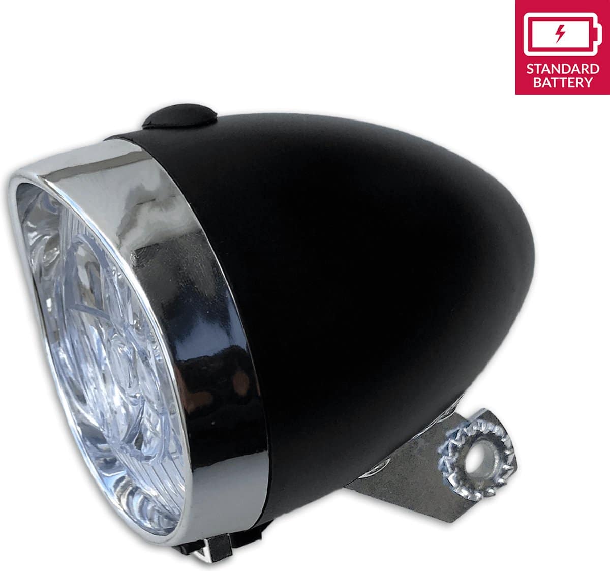 Lynx Retro Basic Koplamp Batterij Led Matzwart