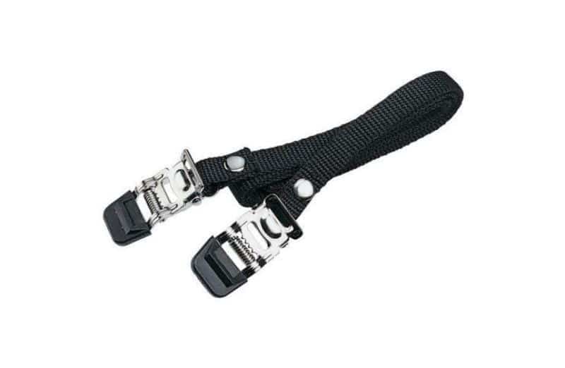 BBB Toeclipriemen Zwart/ metalen clippen