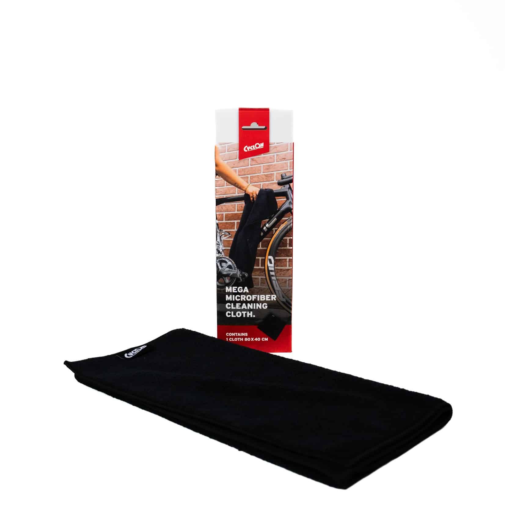 CyclOn Microfiber Mega Schoonmaakdoek 80x40cm zwart