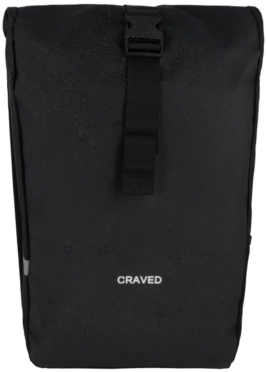 Craved Dubbele Fietstas Spark - 48 liter - Zwart