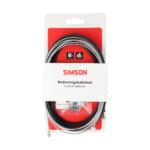 Simson remkabel set universeel 2 nippels RVS zwart