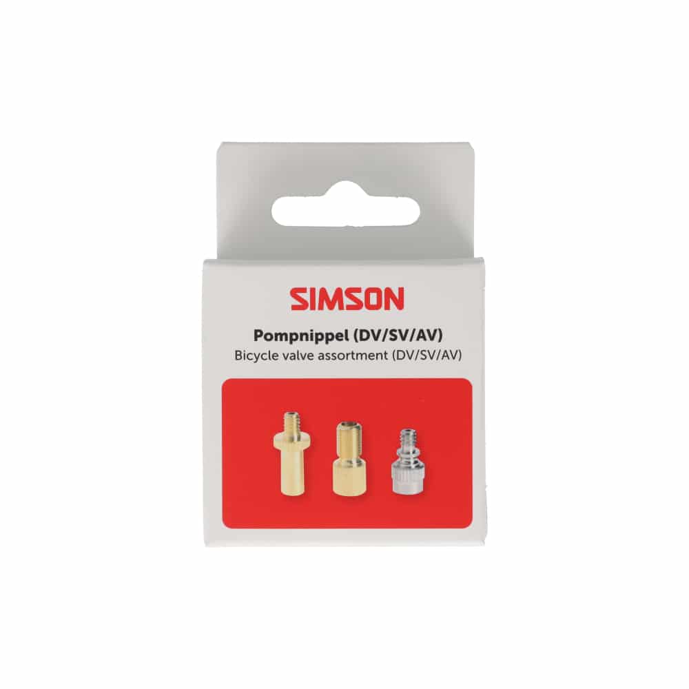 Simson pompnippel assortiment 3-delig