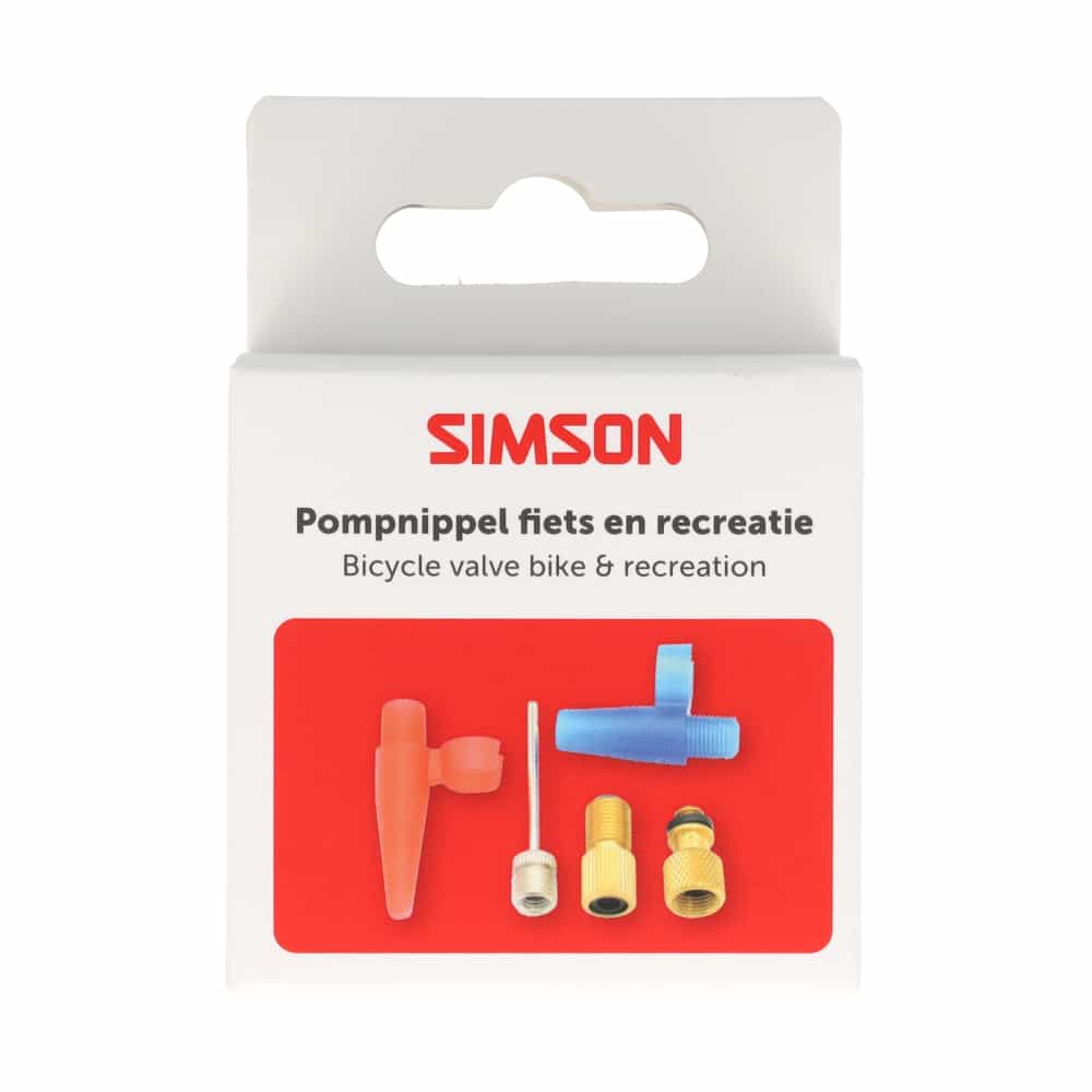 Simson pompnippel assortiment fiets en recreatie 5-delig