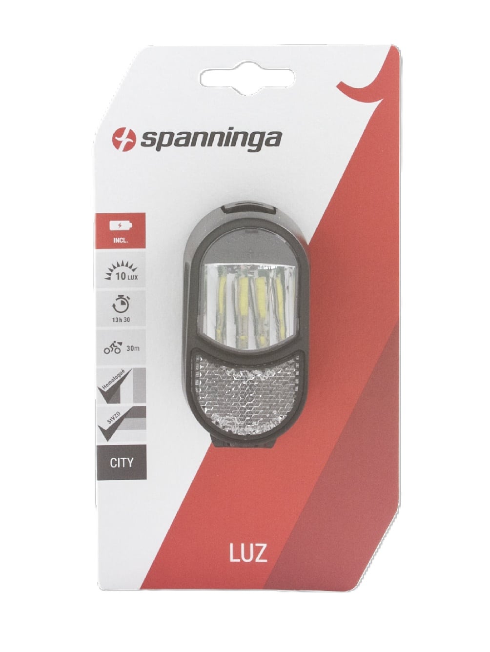 Spanninga koplamp Luz XB zwart