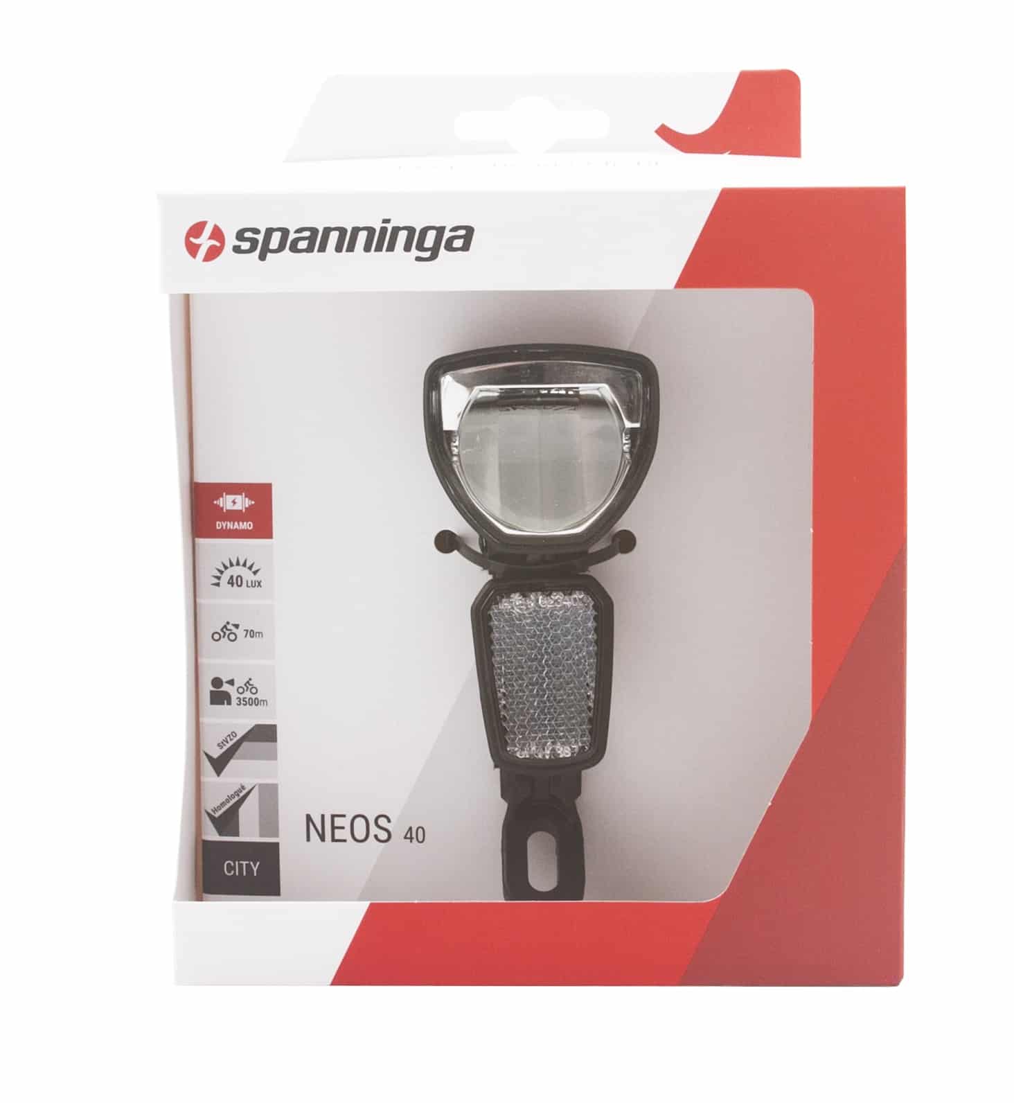 Spanninga koplamp Neos 40 XDc dynamo