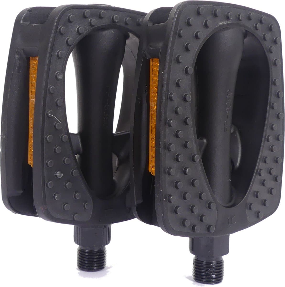 Gazelle pedalen FP-839 - kunststof - anti-slip - met reflectoren - zwart