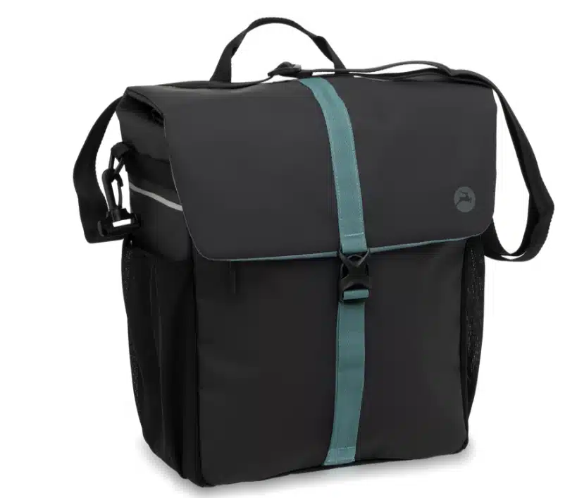 Gazelle Enkele Waterdichte Fietstas - Zwart/Groen