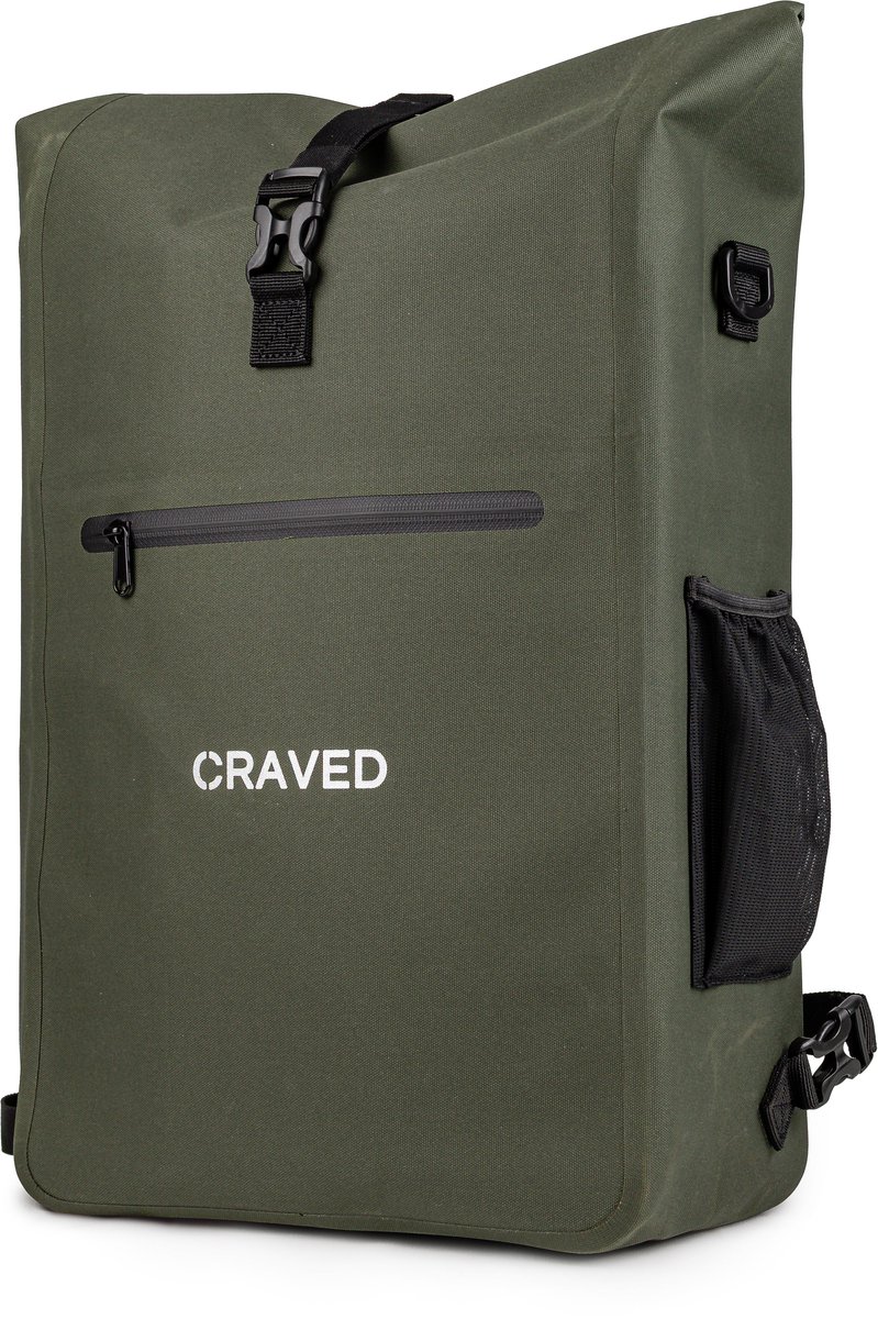 Craved Enkele Fietstas Transit 3 in 1 - 28L - Olijfgroen