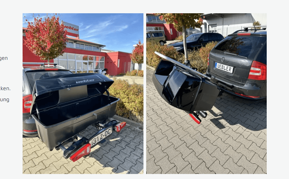 Uebler Bagagebox Zwart Glans