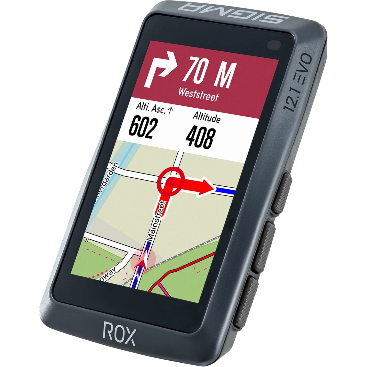 Sigma fietscomputer ROX 12.1 EVO GPS Night Gray Basic