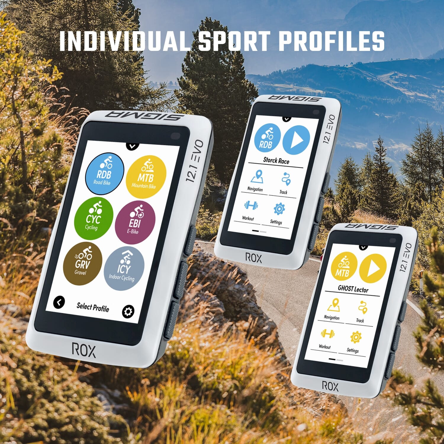 Sigma fietscomputer ROX 12.1 EVO GPS Night Gray Basic