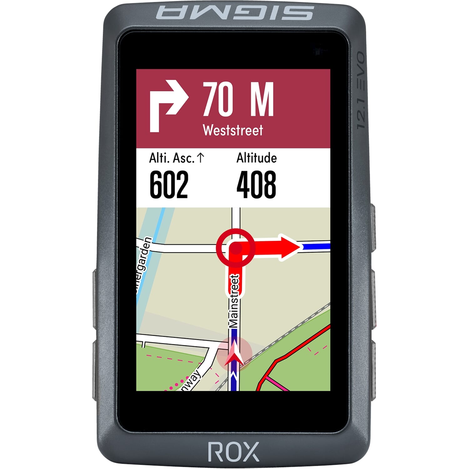Sigma fietscomputer ROX 12.1 EVO Night Gray Set sensoren