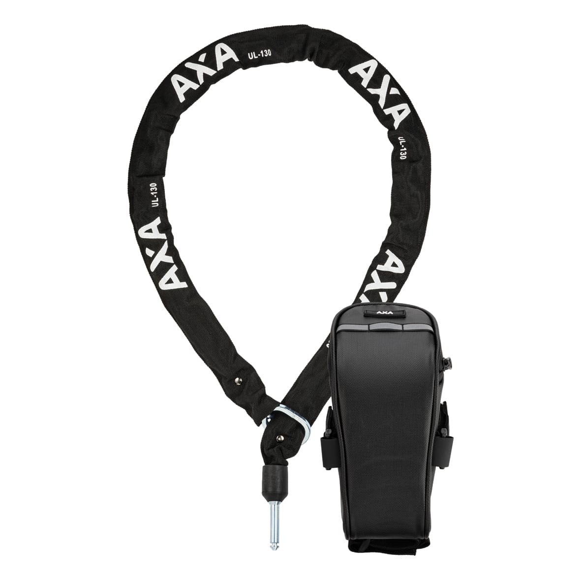 Axa Insteekketting ULC 5,5/130 Zwart Met Zadeltas