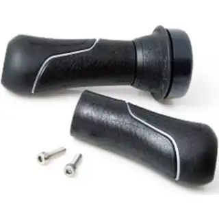 Gazelle handvatten zwart zilver bies met draaibel lock-on 22 mm